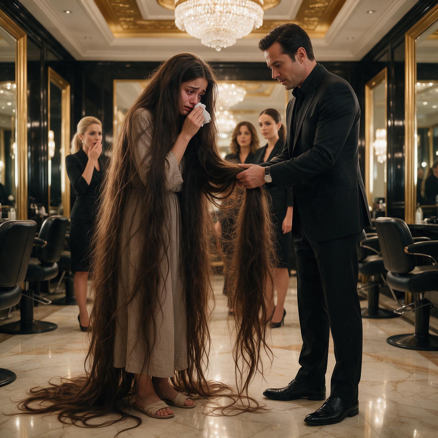 La Joven De Cabello Interminable Entró Al Salón… Pero Cuando Sofía Vio Su Rostro, Susurró: «Tú Desapareciste Hace Veinte Años»