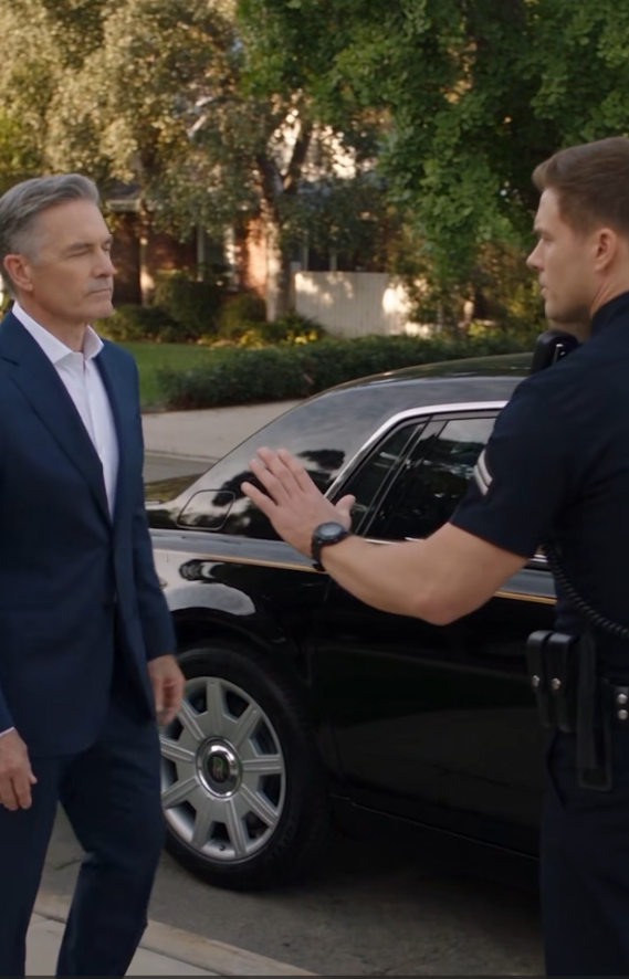 The Officer Thought The Calm Man Beside The Luxury Sedan Was Easy To Intimidate—Until One Phone Call Exposed What He Had Really Done