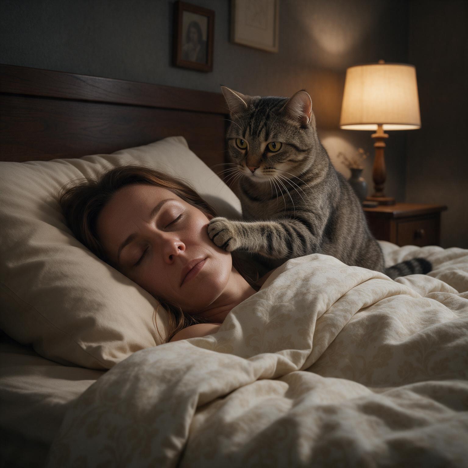 El Gato No Dejaba De Tocarle La Cara Mientras Dormía… Pero Cuando Clara Abrió Los Ojos, Descubrió Que Milo No Estaba Pidiendo Comida
